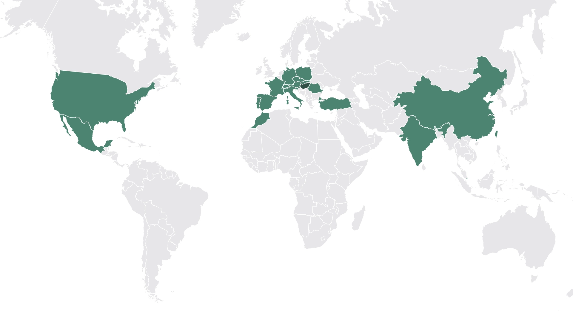 Map of Cavity Eye's global presence